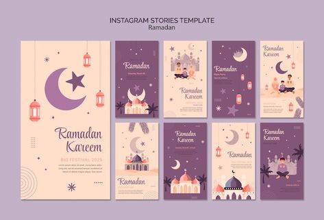 Free PSD flat design ramadan celebration... | Free Psd #Freepik #freepsd #ramadan-template #islamic-celebration #ramadan-arabic #islamic-ramadan Ramadan Invitation Card Design, Design Sampul Raya, Eid Fitr Design, Ramadan Branding, Ramadan Cards Design, Eid Al Fitr Design, Islamic Design Graphic, Ramadan Flyer, Ramadhan Planner