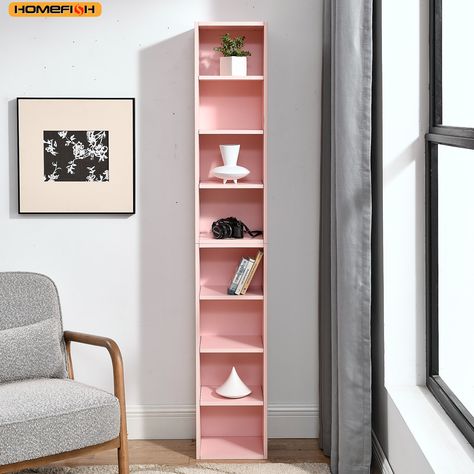 Faster shipping. Better service Tall Narrow Bookcase, Slim Storage Cabinet, Narrow Bookshelf, Media Tower, Narrow Bookcase, Slim Storage, Corner Bookshelves, Corner Storage, White Bookcase