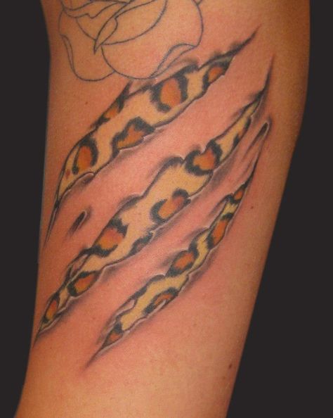 Leopard print claw scratch Tiger Claw Tattoo, Tiger Stripe Tattoo, Animal Print Tattoo, Joker And Harley Tattoo, Scratch Tattoo, Cheetah Print Tattoos, Stripe Tattoo, Leopard Print Tattoos, Claw Tattoo