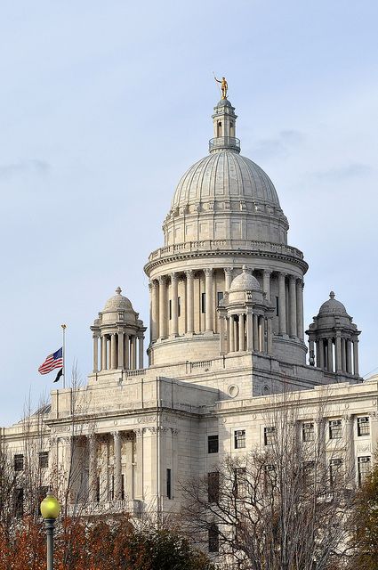 State Capitol PROVIDENCE, RI (my grandfather used to say that the guy at the top came down once a year to pee!) Rode Island, Rhode Island History, New England Usa, Capital Building, Maine State, New England States, State Capital, Providence Rhode Island, State Capitals