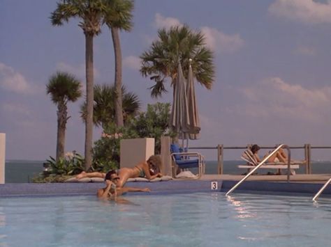 Miami Vice #pool #80s #TV Miami 80s Aesthetic Outfits, Miami 2000s Aesthetic, Miami In The 80s, 1980s Miami Aesthetic, 1980 Miami, Miami 80s Aesthetic, 80s Miami Aesthetic, Scarface Aesthetic, Miami 90s