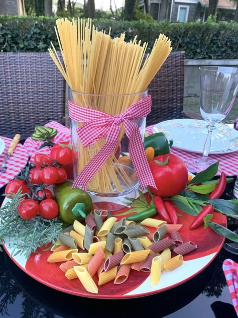 Italian Dinner Party Decorations, Italy Party, Italian Themed Parties, Holy Cannoli, Italy Decor, 30th Bday Party, Italian Dinner Party, Italian Party, Pasta Party