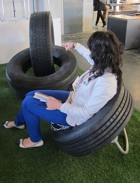 tyre-furniture Kursi Ban, Tire Chair, Recycled Tyres, Repurposed Tire, Tire Seats, Tire Chairs, Reuse Old Tires, Tire Craft, Tire Furniture