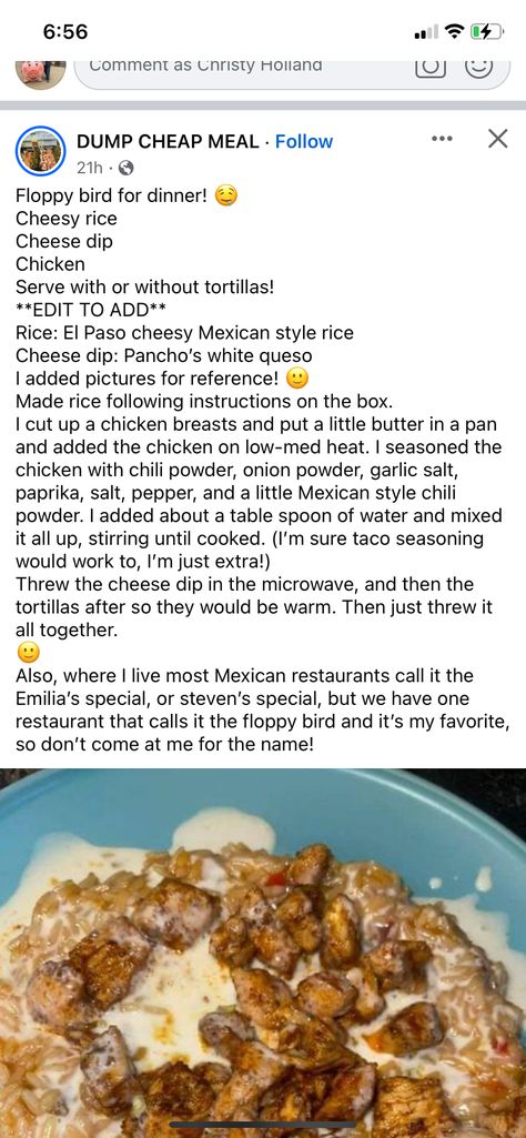 Acp Recipe Mexican, Acp Recipe, Cheesy Rice, Cheese Dip, Homemade Food, Mexican Style, Garlic Salt, Cheap Meals, Chili Powder