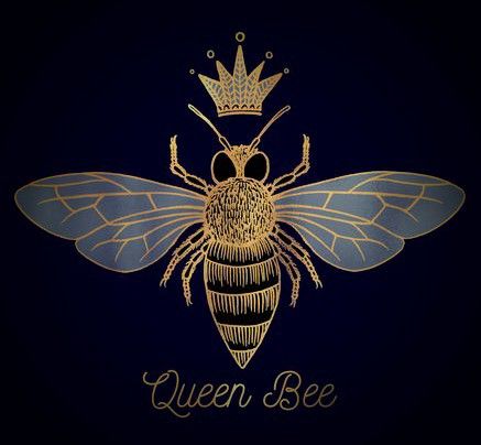 Bee And Crown Tattoo, Queen Bee Aesthetic, Queen Bee Art, Queen Bee Tattoo, Queen Bees Art, Modern Art Tattoos, Bee Artwork, Bee Drawing, Bee Photo