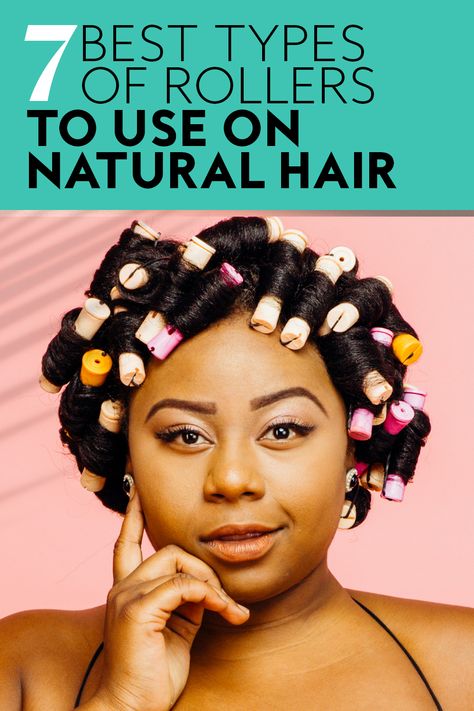 The styling tool has been a staple in our community for decades, and it's an amazing option for when you've got a little bit of extra time and want to avoid any direct heat on the hair. #hair #scrunchies Natural Roller Set Hairstyles Short Hair, Natural Roller Set Hairstyles, Roller Set On Natural Hair Black Women, Flexirods On Natural Hair Short, Coil Curls On Natural Hair, Rollersets On Natural Hair, Rollerset Natural Short Hair, Natural Hair Roller Set Styles, Roller Sets On Natural Hair