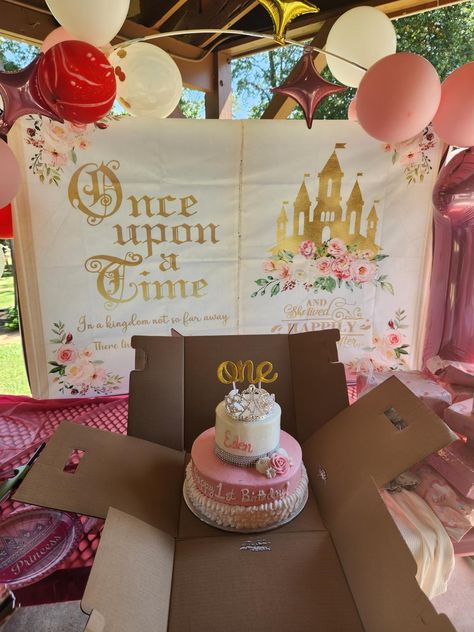 Amazon.com : Aumeko Once Upon a Time Backdrop Pink Floral Gold Castle Princess Fairytale Birthday Party Decoration Girls First Birthday Party Photobooth Backdrop Supplies Cake Table Decorations : Electronics Sleeping Beauty 1st Birthday Party, All Princess Birthday Party, One-ce Upon A Time Birthday, 2nd Birthday Princess Theme, Princess Birthday Party Aesthetic, Fairytale First Birthday Party, Once Upon A Time First Birthday, Princess Theme Birthday Party 1st, Once Upon A Time 1st Birthday Party