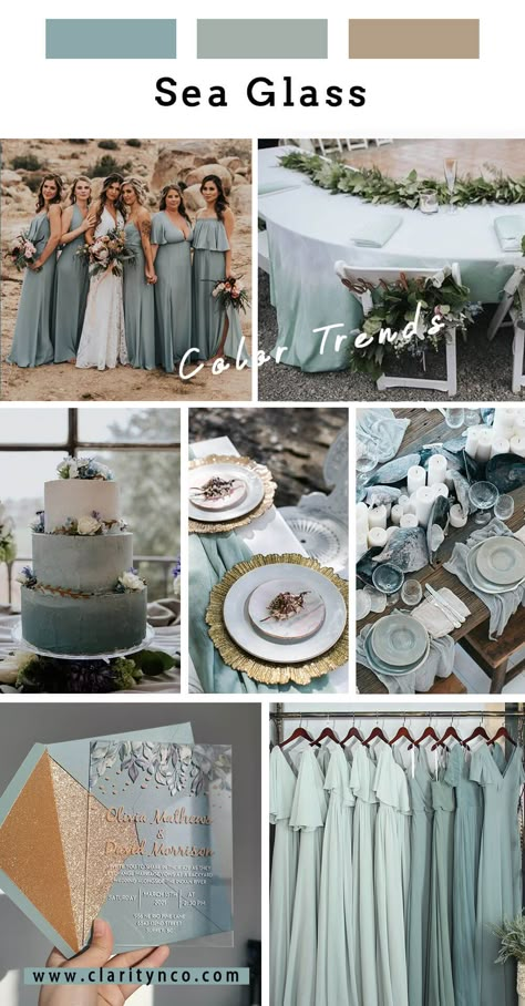 Top 10 Wedding Colors Trends for 2022-Claritynco Wedding Wedding Colors Sage, Acrylic Wedding Invites, Sage Wedding Colors, Monochromatic Wedding, Sea Glass Wedding, Wedding Theme Color Schemes, Wedding Color Combinations, Acrylic Wedding Invitation, Wedding Color Pallet