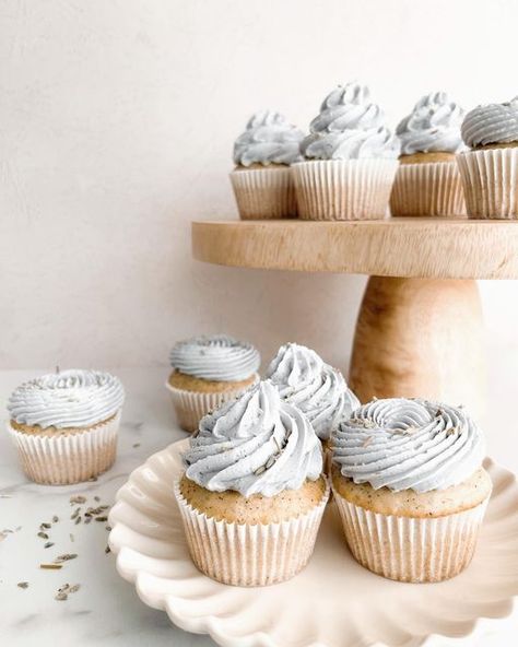 La Lune Baking Co. on Instagram: "If you love my Earl Grey and Lavender cookies you’re going to love these cupcakes. I’ve added a dash of honey to the mix. These cupcakes pair perfectly with tea 🫖 . . #lavender #lavendercupcakes #earlgrey #earlgreylavender #cupcakes #edibleart #morenovalleycookies #riversidecookies #cookier #morenovalleybaker #morenovalleyevents #morenovalleysweets #riversidesweets #riversideparties" Grey Cupcakes, Lavender Cupcakes, Tea Lavender, Lavender Cookies, Awesome Cakes, Earl Gray, Earl Grey, Edible Art, If You Love