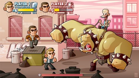 Super Action Bros. on Behance Video Game Concept, Beat Em Up, 2d Game Art, Art Painting Tools, Conceptual Artist, Digital Art Gallery, Game Ui Design, Game Concept, Game Character Design