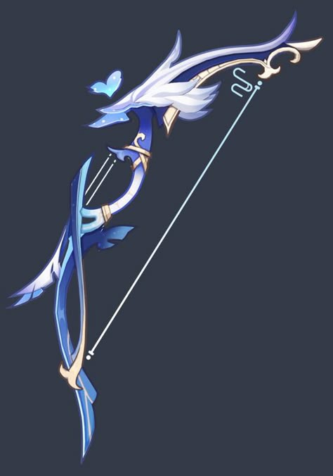 Bow Archery Design, Magical Equipment, Archer Characters, Bow Drawing, Pink Car Accessories, Fantasy Star, D D Items, Types Of Swords, Fantasy Drawings