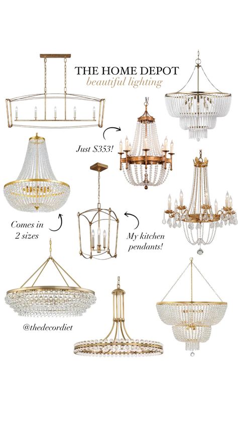 Home decor, gold chandeliers, brass light fixtures, #chandelier #homedesign #decor #glam #homedecorideas #grandmillenial #golddecor #bedroom #diningroom Vintage Glam Chandeliers, Cheap Glamorous Gold Chandelier Earrings, Glam Lighting Fixtures, Grandmillenial Chandelier, Closet Chandelier Gold, Bedroom Chandeliers Master, Gold Chandelier Bedroom, Rustic Glam Pendant Lights, Dining Room Gold Chandelier Antique Cheap