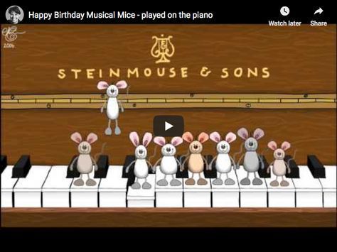 Happy Birthday To You, You Happy, Mice, Piano, Musical, Happy Birthday, Birthday