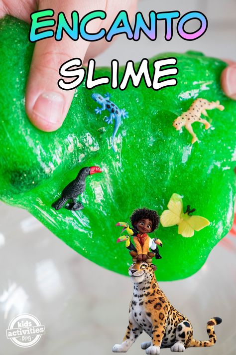 Let's Make Easy Encanto Slime for Kids | Kids Activities Blog Slime Kids, We Don't Talk About Bruno, Summer Camp Art, K Crafts, Slime For Kids, When You Are Happy, Clear Glue, Toilet Paper Roll Crafts, Green Food Coloring