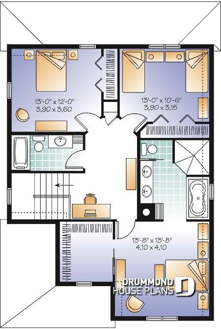 House plan W2769-V1 detail from DrummondHousePlans.com Cute Porch, Double Fireplace, Two Sided Fireplace, Drummond House Plans, Family Room Fireplace, Floor Plan Drawing, Open Concept Living Room, Country Style House Plans, Traditional House Plans