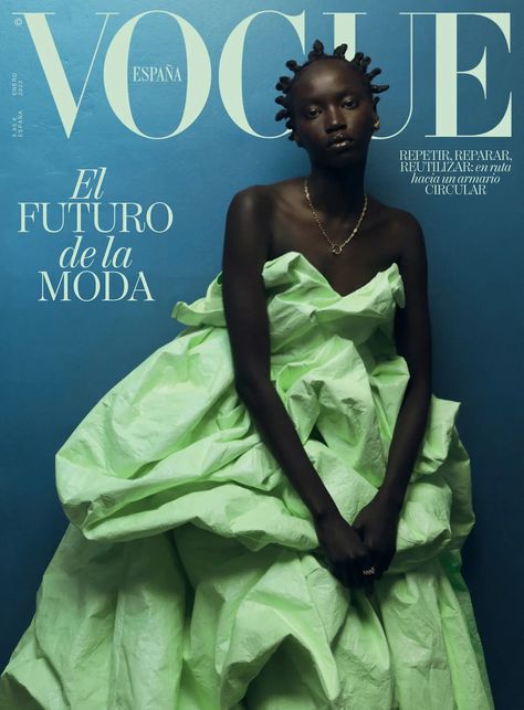 Anok Yai, Vogue Models, Vogue Magazine Covers, Fashion Magazine Cover, Vogue Spain, Fashion Cover, Vogue Covers, January 2023, Vogue Magazine