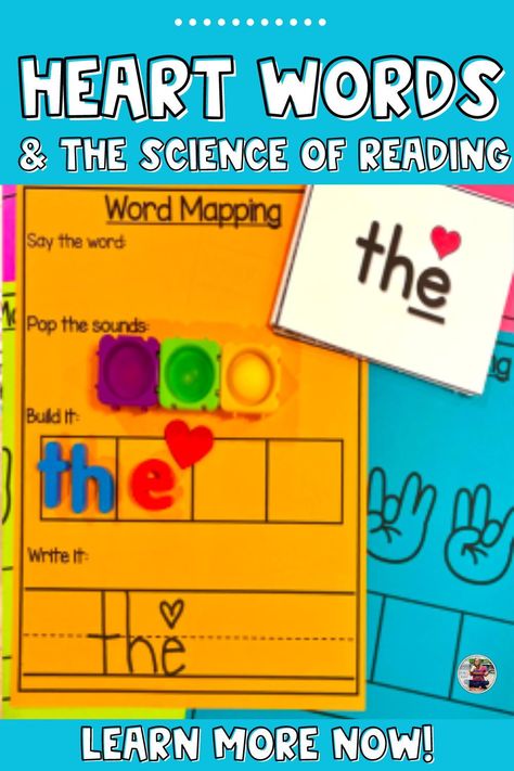 Have you heard about using heart words in your early elementary classroom? I love using heart words in a multisensory approach for K-2 students. These high frequency words are perfect for activities like building words, word hunts, sensory writing, and musical words. Play mats, building words, cup stacking and more are great ways for incorporating play into the early elementary classroom. Learn more about helping your early elementary students learn how to read with heart words! Heart Word Activities, Heart Words Kindergarten, High Frequency Words Kindergarten, Sensory Writing, Cup Stacking, Student Centered Classroom, The Science Of Reading, Teaching Language, Teaching Sight Words