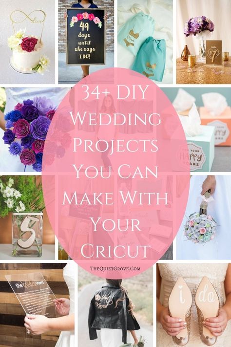 Wedding Cricut Ideas, Cricut Wedding Projects, Cricut Wedding Ideas, Wedding Guest Gift Bag, Cricut Diy Projects, Wedding Cricut, Paper Flowers Wedding Bouquet, Diy Wedding Reception, Idee Cricut