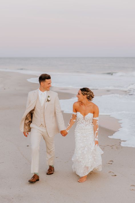 The most lovely #Enzoanirealbride in ORRIE ✨️⁠ Retailer: @bridalsalonofdixhills ⁠ Photographer: @bernardalexisphotos⁠ Bride: @samantharwells⁠ Florals: @riverheadflowershop⁠ Decor: @dansunforgettablecreations⁠ Catering: ⁠@oceanbleu_li⁠ ⁠ Blue Enzoani Wedding Dress, Enzoani Strapless Wedding Dress, Blue By Enzoani Wedding Dress, Chantilly Lace, Corset Style, Real Brides, Sweetheart Neckline, Covered Buttons, Shoulder Sleeve