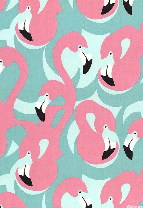 Flamingo Land, Design Pattern Art, Alexander Henry Fabrics, Surface Patterns, Printed Linen Fabric, Baby Travel, Alexander Henry, Free Quilt Patterns, Wet Bag