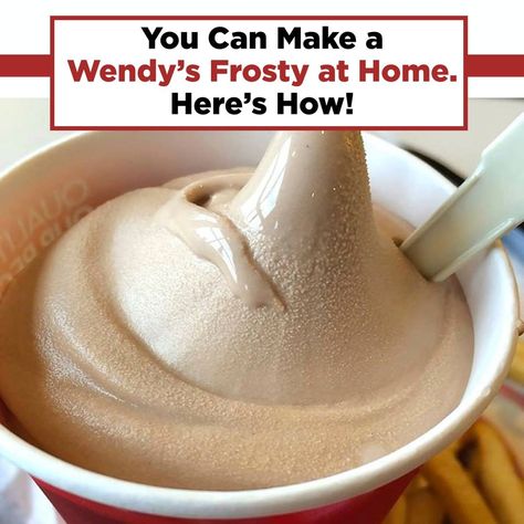 Taste of Home on Instagram: “It's like sipping on the real thing! Find out how to make a Wendy's Frosty at home by clicking the link in our profile. #wendys #frosty…” How To Make A Frosty, How To Make A Frosty From Wendys, Wendy’s Frosty Copycat, Homemade Wendy's Frosty Recipe, How To Make Wendy’s Frosty’s, Wendy’s Chocolate Frosty Recipe, Wendy’s Vanilla Frosty Recipe, Wendys Frosty Recipe, Wendys Frosty