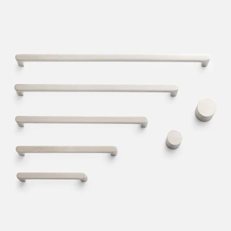 Drawer Pulls – Schoolhouse Nickel Hardware Kitchen, Brushed Nickel Hardware Kitchen, Brushed Nickel Kitchen, Kitchen Pulls, Brushed Nickel Hardware, The Cove, Kitchen Hardware, Home Decor Sale, Drawer Hardware