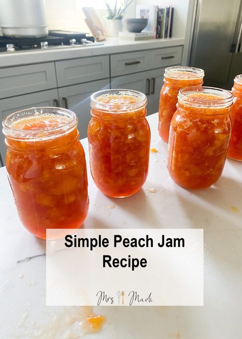 Save this Recipe and make this simple peach jam at home! Click this Pin to see the full recipe and step by step instructions. Gather your summer harvest and make this sweet peach jam. Keep the fresh taste of summer in your pantry all year long. Harvest Fruit, Peach Jam Recipe, Peach Jam, Summer Harvest, Jam Recipe, Sweet Peach, Jam Recipes, Low Sugar, Step By Step Instructions