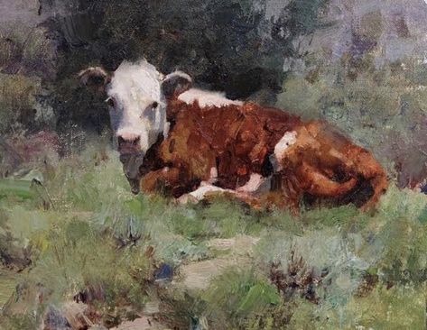 Bill Anton, Greek Paintings, Bull Art, Farm Paintings, Art Studio Design, Animal Portraits Art, Amazing Paintings, Cow Painting, Landscape Art Painting