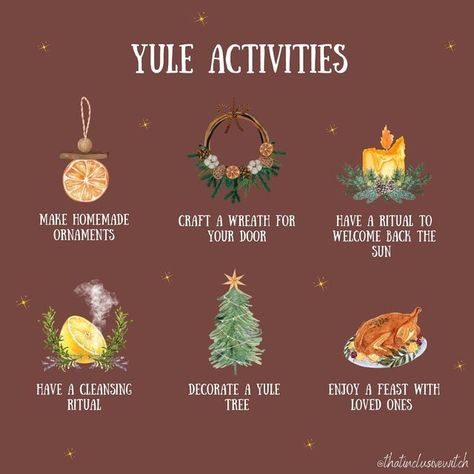 Yule Bucket List, Witch Celebrations, Wiccan Yule, What Is Yule Winter Solstice, Yule Practices, Yule Tide Traditions, Yule Celebration Winter Solstice, Yule Festivities, Yule Winter Solstice Aesthetic