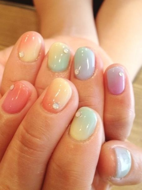 Pastel Nail Art, Diy Unicorn, Pastel Nail, Super Nails, Rainbow Nails, Pastel Nails, Nail Designs Spring, Makati, Creative Nails