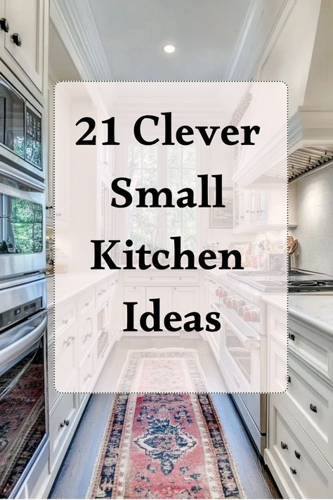 Looking to transform your small kitchen into a stylish and functional space? Explore these creative small kitchen ideas that will help you make the most of your limited square footage. From clever storage solutions to smart organization tips, you can maximize every inch of your small kitchen without sacrificing style. Whether you're aiming for a sleek modern design or a cozy rustic feel, these small kitchen decor ideas will inspire you to create a space that reflects your personal style. Ready t Easy Kitchen Renovations, Small Kitchen Colors, Small White Kitchens, Galley Kitchens, Small Kitchen Organization, Small Kitchen Ideas, Creative Organization, Small Kitchen Decor, Kitchen Hacks Organization