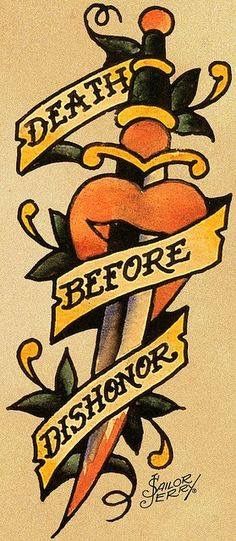 Sailor Jerry art Dishonored Tattoo, Berg Tattoo, Sailor Jerry Flash, Sailor Jerry Tattoo Flash, Sailor Tattoos, Sailor Tattoo, School Designs, Sailor Jerry Tattoos, Panther Tattoo