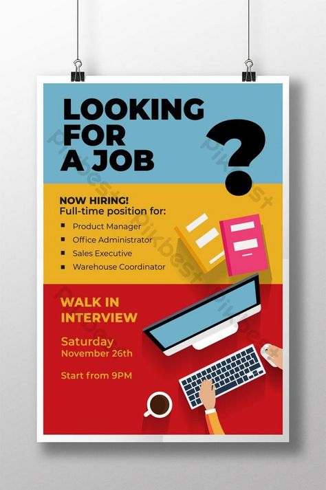 Recruitment Looking for a Job Poster Template#pikbest# Job Requirements Poster Design, Looking For Job Poster, Job Hiring Poster Creative, Job Recruitment Poster, Job Vacancy Poster, Hiring Design, Recruiting Ideas, Recruitment Poster Design, Recruitment Ads