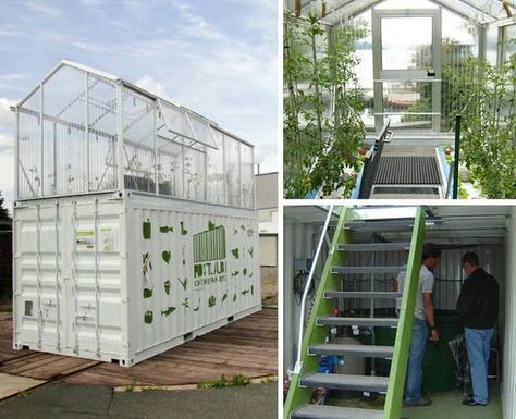 Micro Farm, Farm Unit, Aquaponic Gardening, Container Buildings, Vertical Farming, Container Architecture, Aquaponics System, Casa Container, Container Design