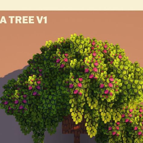 DisneyArchitect on Instagram: "Azalea Tree Design V1 Bricks and Bits RP is showcased in this video, releasing soon on my Discord Server! Invite link is in my bio Follow for more nature-focused Minecraft Builds! #minecraft #minecraftbuilds #minecraftideas #minecraftinspiration #minecrafttimelapse" Custom Azalea Tree Minecraft, Azalea Tree, Mc Builds, 3d Pixel, Minecraft Banners, Minecraft Builds, Minecraft Ideas, Tree Design, Discord Server