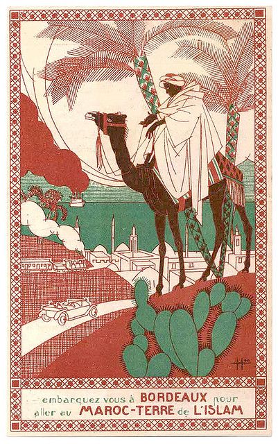 . Camels Art, طوابع بريد, Postal Vintage, Tourism Poster, Vintage Poster Design, Morocco Travel, Arabic Art, Photo Vintage, Vintage Travel Posters