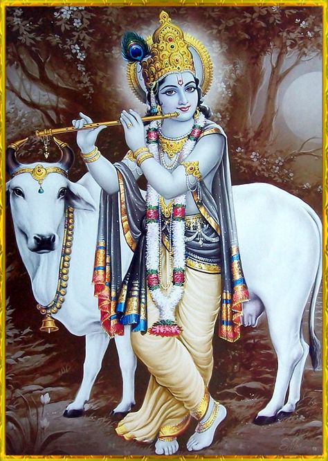 .SWEET LORD KRISHNA. Krishna With Cow, God Krishna, Krishna Hindu, Shree Krishna Wallpapers, Lord Krishna Hd Wallpaper, Lord Ganesha Paintings, Radha Krishna Wallpaper, Sri Krishna, Lord Vishnu Wallpapers