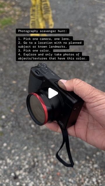 Reggie Ballesteros 🇵🇭 on Instagram: "Here’s how I practice photography 👇🏽

1. Pick one camera, one lens - this minimizes decisions & allows for dedicated focus on observation & composition.
2. Go to a location with no planned subject or known landmarks - make something out of nothing.
3. Pick one color.
4. Go on a scavenger hunt to create photos of objects/textures that have this color.

#gr3photography #fujilovers #agameoftones #fujifilm_global #xt5 #fuji #photohacks #fujifilmnordic #photographycourse #ricohgr3 #ricohgr #fujifilmfocus #fujifilmx100v #gr3 #fujixphotographer #fujifilm_us #beginnerphotographer #fujixt4 #gr3x #photographytutorial #cinematicphotography #ricohgr3snaps #fujiframez #ricoh #photographytips #fujifilm_northamerica #photographytipsandtricks #fujifilmphotography # Photography Courses, Cinematic Photography, Scavenger Hunt, Create Photo, Photography Tutorials, Pick One, Subjects, One Color, Photography Tips