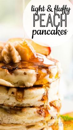 Inn Recipes, Sunday Pancakes, Peach Pancakes, Sunday Tea, Yummy Pancake Recipe, Light And Fluffy Pancakes, Whole Wheat Pancakes, Pancake Recipes, Breakfast Goodies