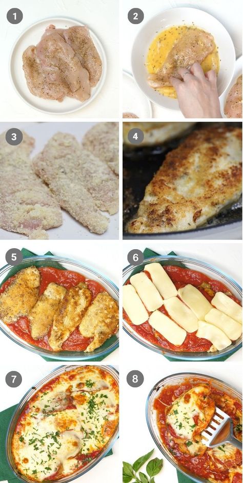 Crispy Keto Chicken Parmesan Keto Parmesan Chicken, Keto Parmesan Crusted Chicken, Keto Chicken Parm, Keto Chicken Parmesan, Pork Rind Recipes, Keto Healthy Recipes, Low Carb Chicken Parmesan, Fast Easy Dinner, Paleo Keto Recipes