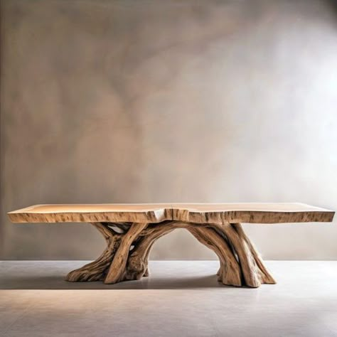 Irregular Dining Table Design, Wooden Log Dining Table, Raw Edge Table, Raw Wood Dining Table, Wood Log Table, Tree Root Table, Tree Dining Table, Sofa Design Living Rooms Indian, Wabi Sabi Table