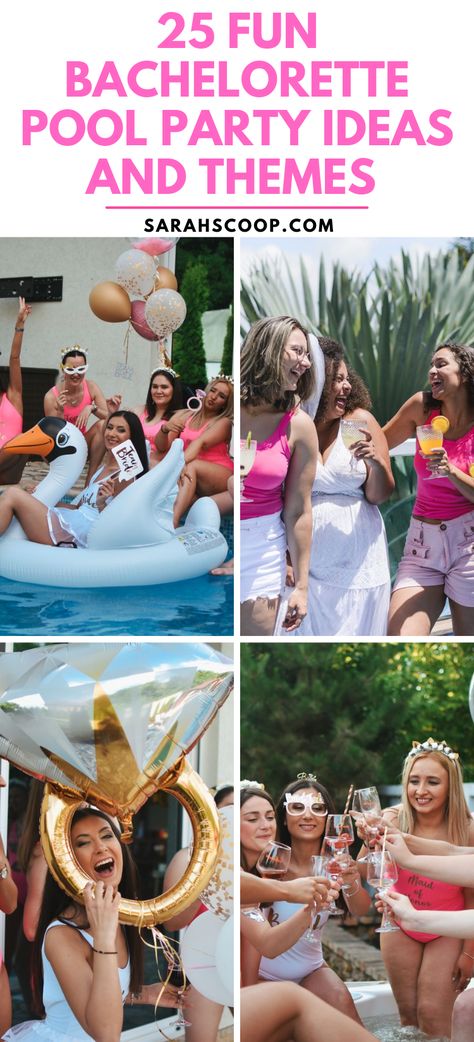 Unleash the Fun! 25 Unique Bachelorette Pool Party Ideas and Themes That Will Make It A Night to Remember! 😀 #bachelorette Bachelorette Party Pool Outfits, Pool Bachelorette Party Decoration, Pool Party Bachelorette Outfits, Bachelorette Party Pool Ideas, Swim Bachelorette Party, Water Themed Bachelorette Party, Pool Themed Bachelorette Party, Pool Party Bachelorette Theme, Bachelorette Pool Party Games