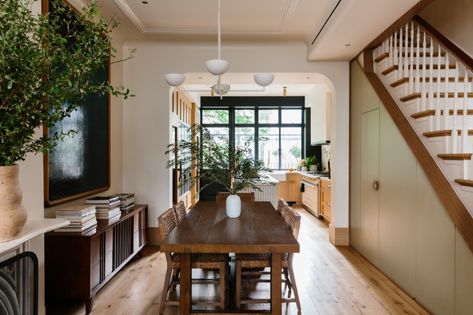 Soho Apartment, West Village Apartment, Home Studios, Brooklyn Brownstone, Townhouse Designs, Oak Floors, House Layouts, Interior Design Studio, Elle Decor