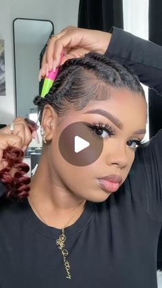 Black hair code on Instagram: "Gorgeous 🥹 yay or yayyyy .  Like/Tag someone if you love this❤️ Follow us @black_hair_code 👈🏽❤️  🎥: @ tag source💫  . . . . #braids #melanin #naturalhairstyles #naturalhaircommunity #naturalhairdaily #naturalhair #naturalhairrocks #hairstyles #blackgirlmagic #theshaderoom #pixelcut #permrods #fingerwaver" Qvr Hair, Quick Black Hairstyles, Quick Braid Styles, Fashion Assistant, Quick Braids, Faux Hair, Protective Hairstyles For Natural Hair, Goddess Braids Hairstyles, Quick Braided Hairstyles