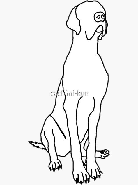 "gREat dane" Sticker by sashimi-kun | Redbubble Great Dane Outline, Great Dane Drawing Easy, Poodle Drawing, Woodworking Shows, Drawing Templates, Cartoon Sketches, Great Dane, Line Drawing, Top Artists