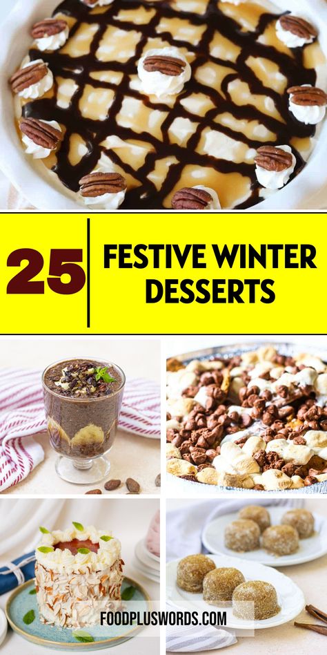 Get ready to satisfy your sweet tooth with these amazing winter dessert recipes! From cozy comfort food desserts to festive treats perfect for holiday parties, there's something for everyone to enjoy. These delicious desserts are guaranteed to warm you up even on the coldest winter days. Whether you're looking for quick and easy recipes or desserts to impress a crowd, we've got you covered. | Winter Dessert Recipes | Winter Desserts Easy | Festive Desserts | Fancy Winter Desserts, Winter Birthday Desserts, Winter Fruit Desserts, Holiday Ice Cream Desserts, Light Winter Desserts, Quick Winter Desserts, Winter Dessert Ideas, Dessert Recipes Winter, January Desserts