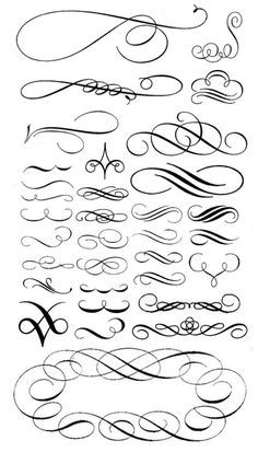 Flourish Calligraphy, Lettering Styles Alphabet, Copperplate Calligraphy, Calligraphy For Beginners, Tattoo Lettering Fonts, Hand Lettering Art, Hand Lettering Alphabet, Lettering Alphabet Fonts, Hand Lettering Tutorial