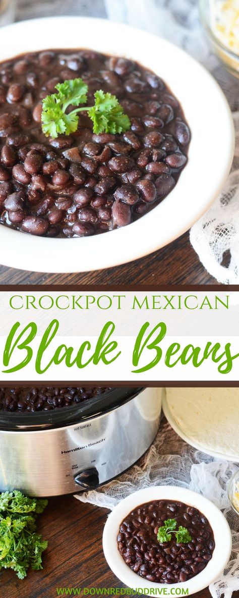 Seasoned Black Beans Recipe, Crockpot Black Beans, Beans Crockpot, Beans Recipe Crockpot, Beans Mexican, Crockpot Mexican, Black Beans Recipe, Mexican Black Beans, Beans In Crockpot