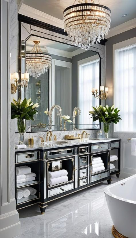 Classic Toilet Design, Bathroom Aesthetic Luxury, Baroque Bathroom, Eclectic Bathroom Design, Glamorous Bathroom Decor, Modern Luxury Bathroom, Eclectic Bathroom, Classic Desk, Bathroom Design Decor