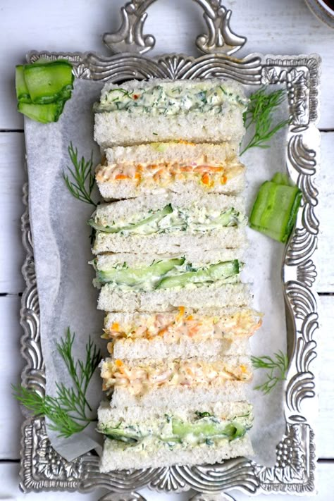 Sandwiches Party, Party Sandwiches Recipes, High Tea Sandwiches, Tea Party Sandwiches Recipes, Tea Sandwich, Cucumber Tea Sandwiches, Tea Party Sandwiches, Chicken Salad Sandwich Recipe, Tea Sandwiches Recipes